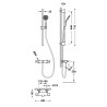 Base plus kit robinet thermostatique mural pour baignoire et douche