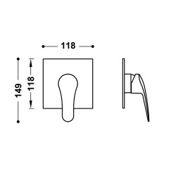 Base tres plus piece apparente pour boîtier encastre 1 voie rapid box