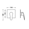 Base tres plus piece apparente pour boîtier encastre 1 voie rapid box