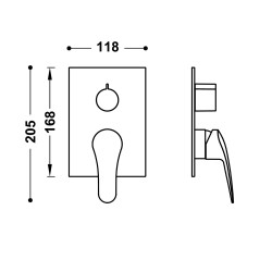 Base tres plus piece apparente pour boîtier encastre rapid box 2 voies