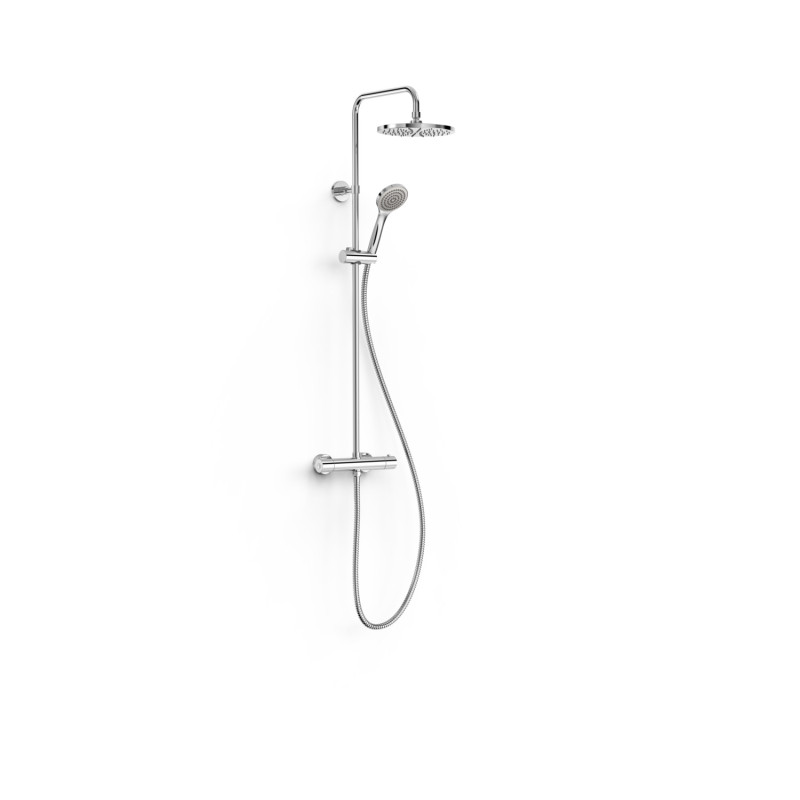 Base tres plus ensemble de robinet thermostatique mural a 2 voies pour douche