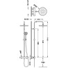 Base tres plus ensemble de robinet thermostatique mural a 2 voies pour douche