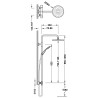 Base tres plus ensemble de robinet thermostatique mural a 2 voies pour douche