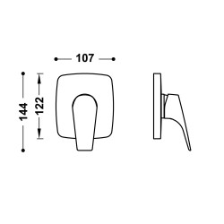 Canigo tres piece apparente pour boîtier encastre 1 voie rapid box