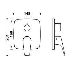 Canigo tres piece apparente pour boîtier encastre rapid box 2 voies