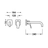 Canigo piece apparente pour element encastre de lavabo