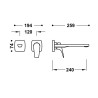 Canigo piece apparente pour element encastre de lavabo