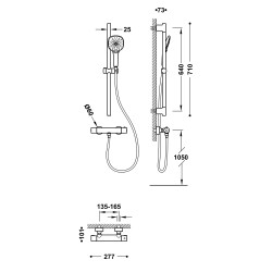 Canigo kit robinet thermostatique mural pour douche