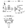 Flat mitigeur mural pour baignoire et douche