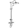 Tres clasic ensemble de robinet thermostatique mural a 1 voie pour douche