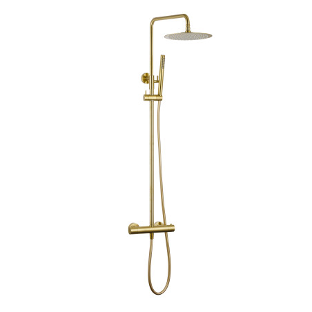 Colonne de douche thermostatique loggia ORTENCE PVD or brossé