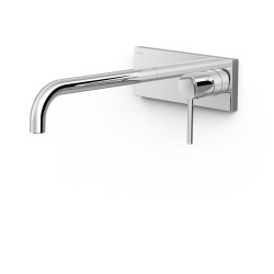 Study piece apparente pour element encastre de lavabo