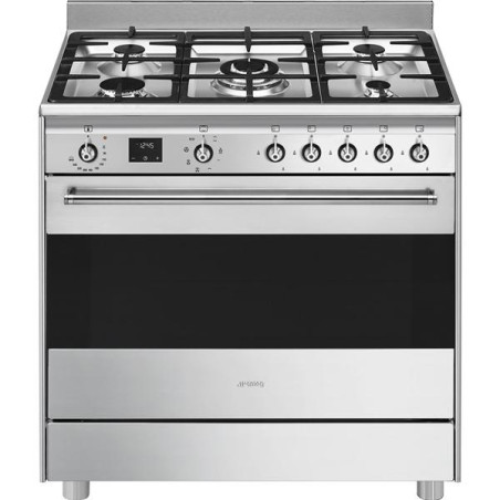 SMEG Piano de cuisson mixte PRIMASCB9X