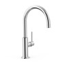 Study tres mitigeur haut avec manette laterale pour lavabo