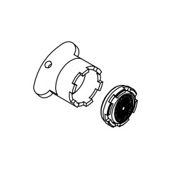 Brise jet plat et orientable 24 mâle cle