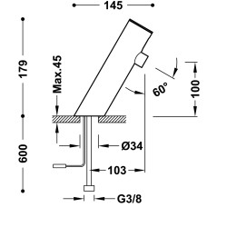 Tres electronic essential robinet electronique a 1 eau pour lavabo