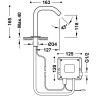 Tres electronic essential robinet electronique a 1 eau pour lavabo