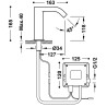 Tres electronic essential robinet electronique a 1 eau pour lavabo