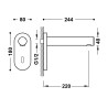 Electronic robinet electronique mural a 1 eau pour lavabo