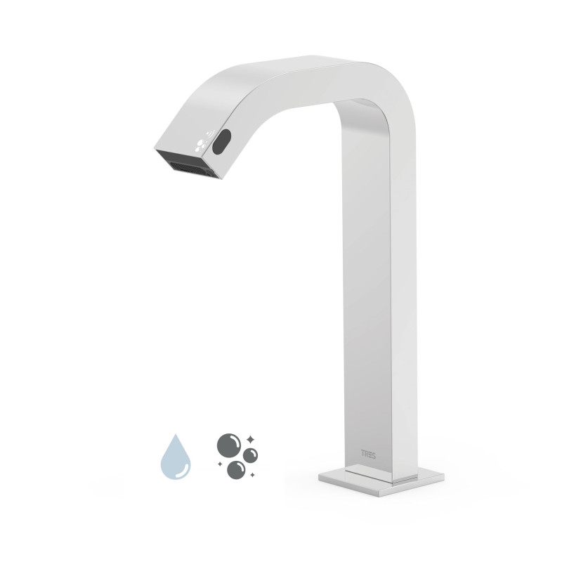 Tres electronic essential robinet electronique a 1 eau avec distributeur de savon automatique pour lavabo
