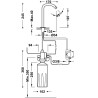 Tres electronic essential robinet electronique a 1 eau avec distributeur de savon automatique pour lavabo