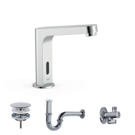 Tres electronic essential kit robinet electronique a 1 eau pour lavabo