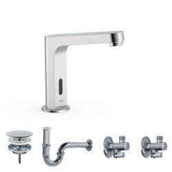 Tres electronic essential kit de robinet electronique avec systeme pre melangeur pour lavabo