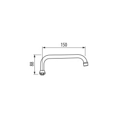 Bec tube 15 cm r34