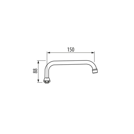 Bec tube 15 cm r34
