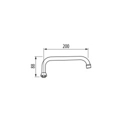 Bec tube 20 cm r34
