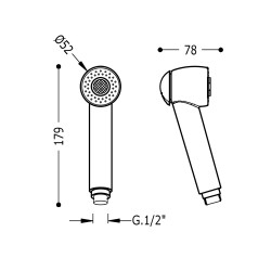Douche amovible pour robinet de cuisine 2 types de jet r12