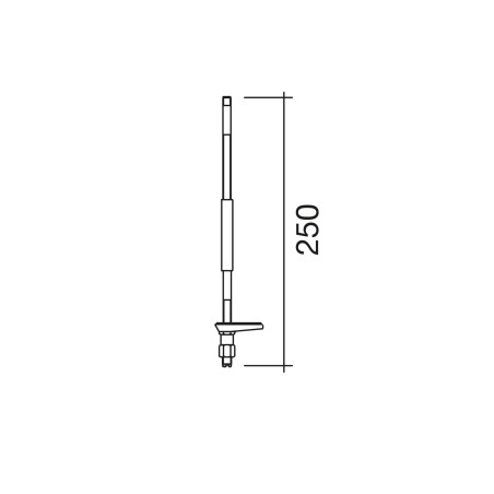 Ensemble fixation 8x1 mâle l 250 mm