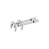 Ensemble fixation 6x1 mâle l 120 mm