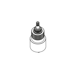 Cartouche avec regulateur de debit compact