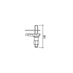 Ensemble fixation 8x1 mâle l 110 mm