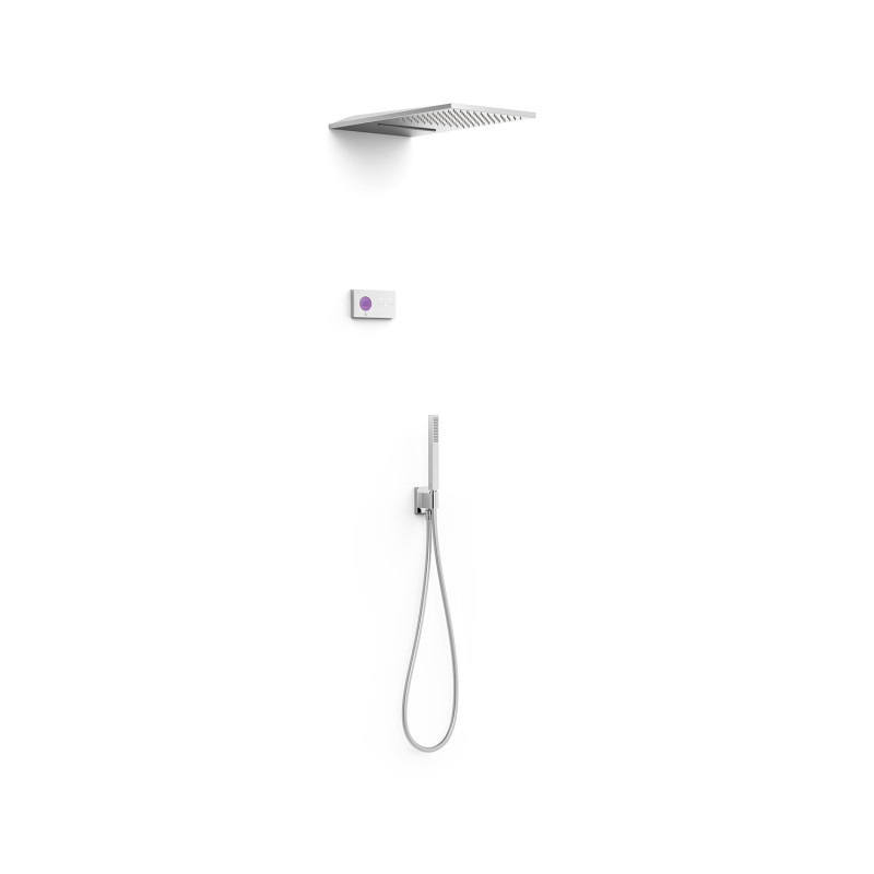 Shower technology kit robinet thermostatique electronique encastre a 3 voies shower technology blue edition pour douche