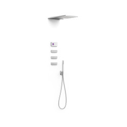 Shower technology kit robinet thermostatique electronique encastre a 4 voies shower technology blue edition pour douche