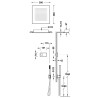 Shower technology kit robinet thermostatique electronique encastre a 2 voies shower technology blue edition pour douche