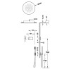 Shower technology kit robinet thermostatique electronique encastre a 2 voies shower technology blue edition pour douche