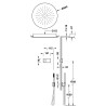 Shower technology kit robinet thermostatique electronique encastre a 2 voies shower technology blue edition pour douche