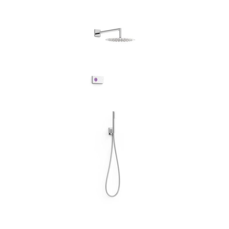 Shower technology kit robinet thermostatique electronique encastre a 2 voies shower technology blue edition pour douche