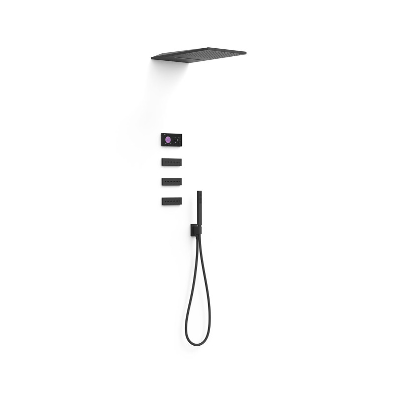 Shower technology kit robinet thermostatique electronique encastre a 4 voies shower technology blue edition pour douche