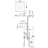 Shower technology kit robinet thermostatique electronique encastre a 2 voies shower technology blue edition pour douche