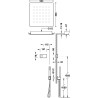 Shower technology kit robinet thermostatique electronique encastre a 2 voies shower technology blue edition pour douche