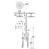 Shower technology kit robinet thermostatique electronique encastre a 2 voies shower technology blue edition pour douche