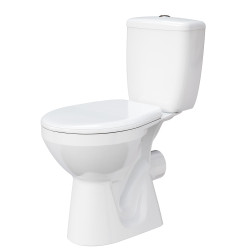Pack WC à poser CERSANIT MITO blanc, sortie horizontale, chasse 3/6 L