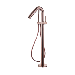 Colonne bain-douche par le sol ORTENCE PVD bronze cuivré