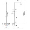 Colonne de douche thermostatique pmr
