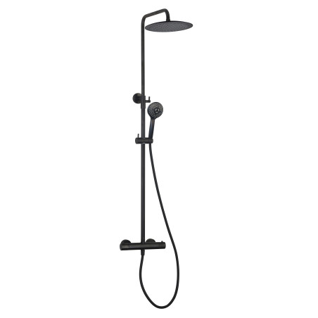 Colonne de douche ronde RUBY noir mat