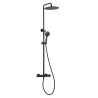 Colonne de douche ronde RUBY noir mat
